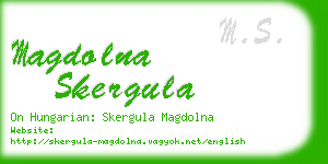 magdolna skergula business card